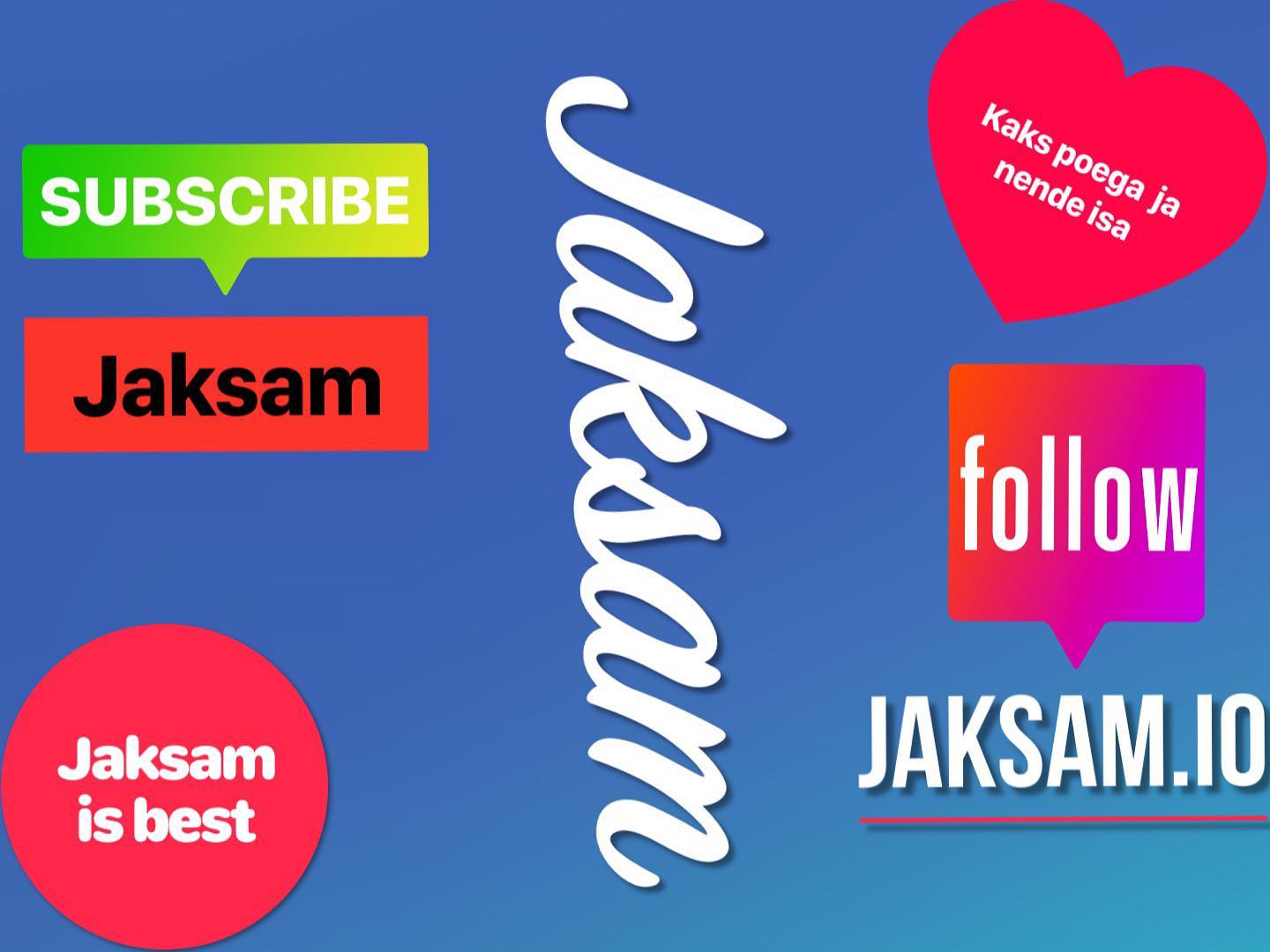 JakSam Youtube Channel first video