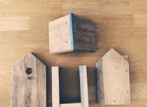 Easy to build a birdhouse with all pieces ready for assembly