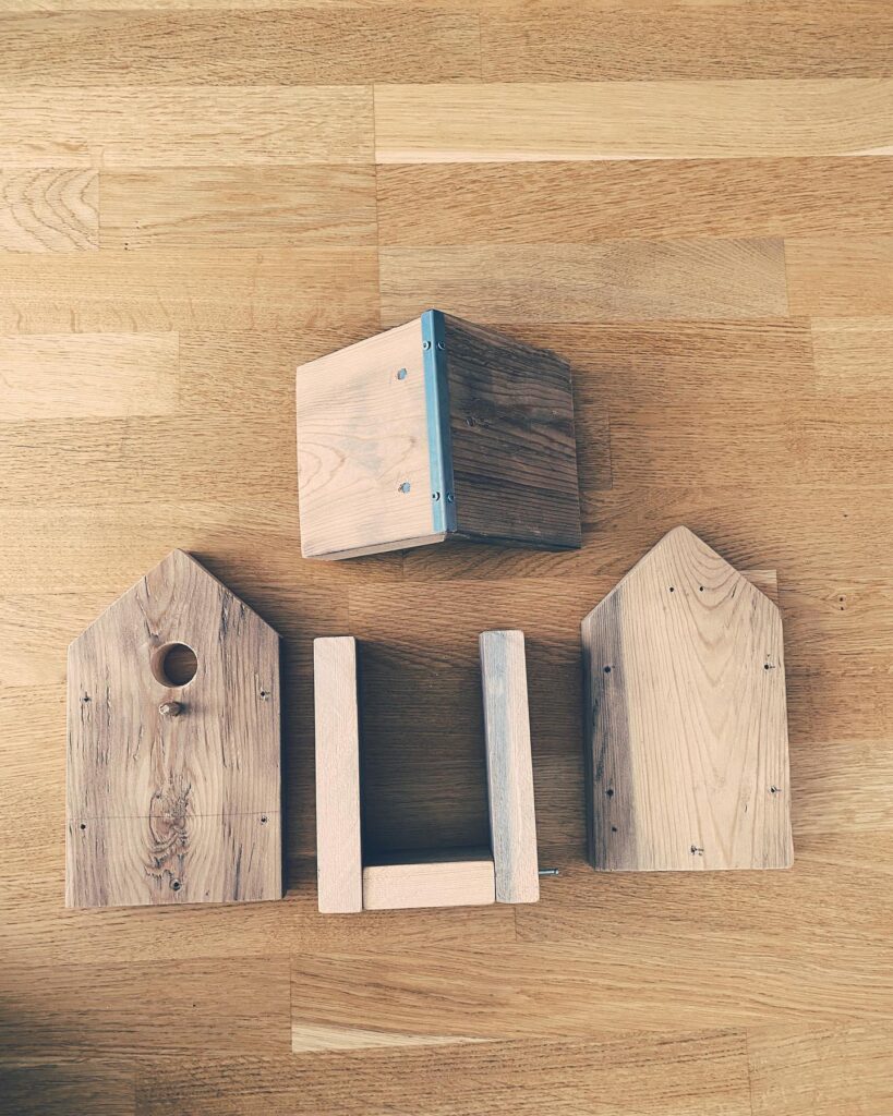 Easy to build a birdhouse with all pieces ready for assembly