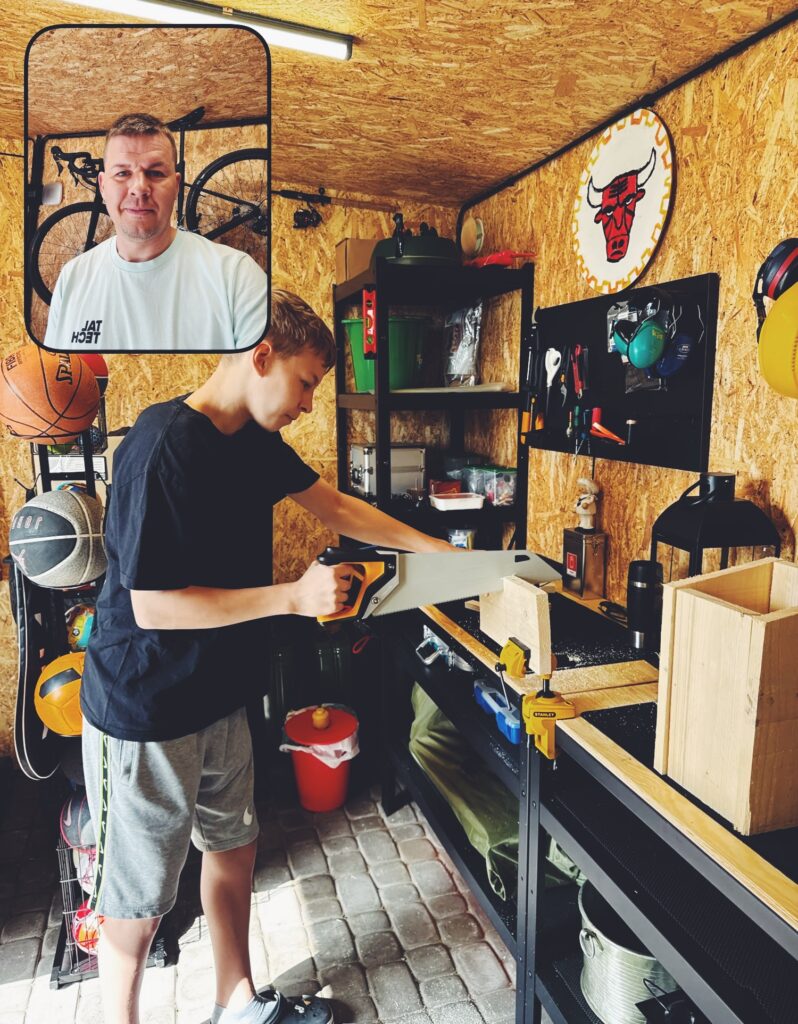Screwdriver, saw, drill and a hammer are needed