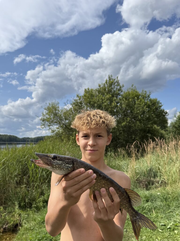 Jako's first fish from the Paunküla reservoir